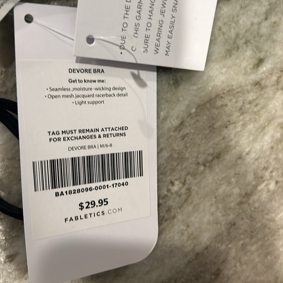 New fabletics devore black bra medium - Picture 2 of 4